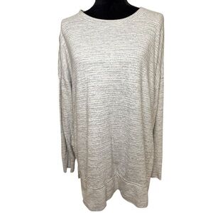 Aerie | Light Heathered Gray Crew Neck Lightweight Sweatshirt | Sz L